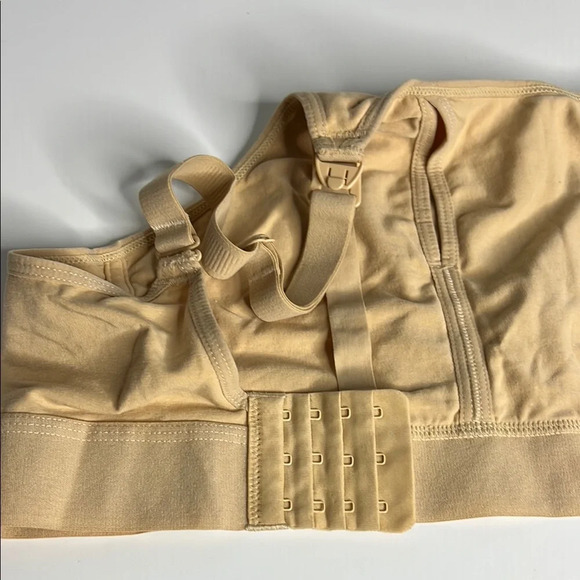 Tan seamless Maternity Bra with Adjustable Straps and Supportive Band - Picture 3 of 5